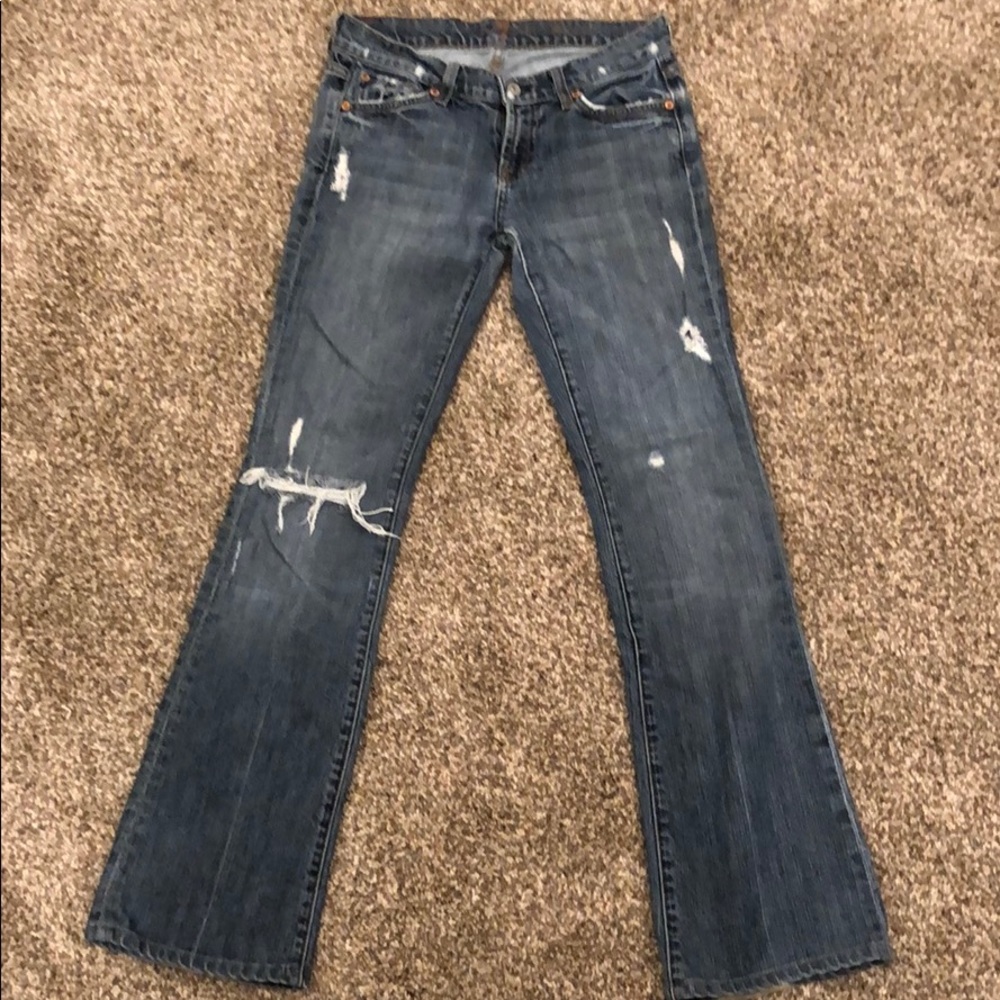 7 for All Mankind distressed jeans